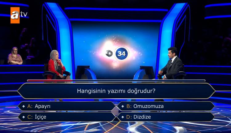 <p><span style="color:#000000"><strong>Apayrı, Omuzomuza, İçiçe ve Dizdize seçenekleri arasında kararsız kalan Tunalı, ilk olarak yüzde 50 joker hakkını kullandı.</strong></span></p>
