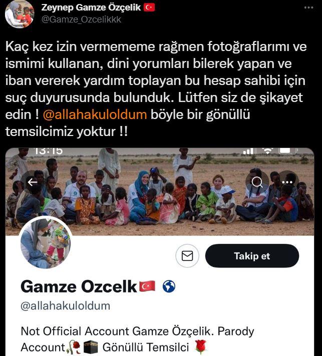 <p><strong>Sosyal medyadan bu paylaşımı yapan Özçelik, hesapların ıban verip yardım adı altında parada aldıklarını söyledi. Bağış taleplerinin yalan olduğunun altını çizdi. </strong></p>
