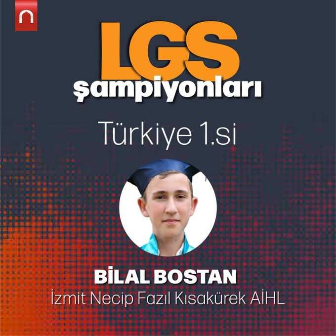 <p>Kocaeli Necip Fazıl Kısakürek AİHL öğrencimiz Bilal Bostan</p>