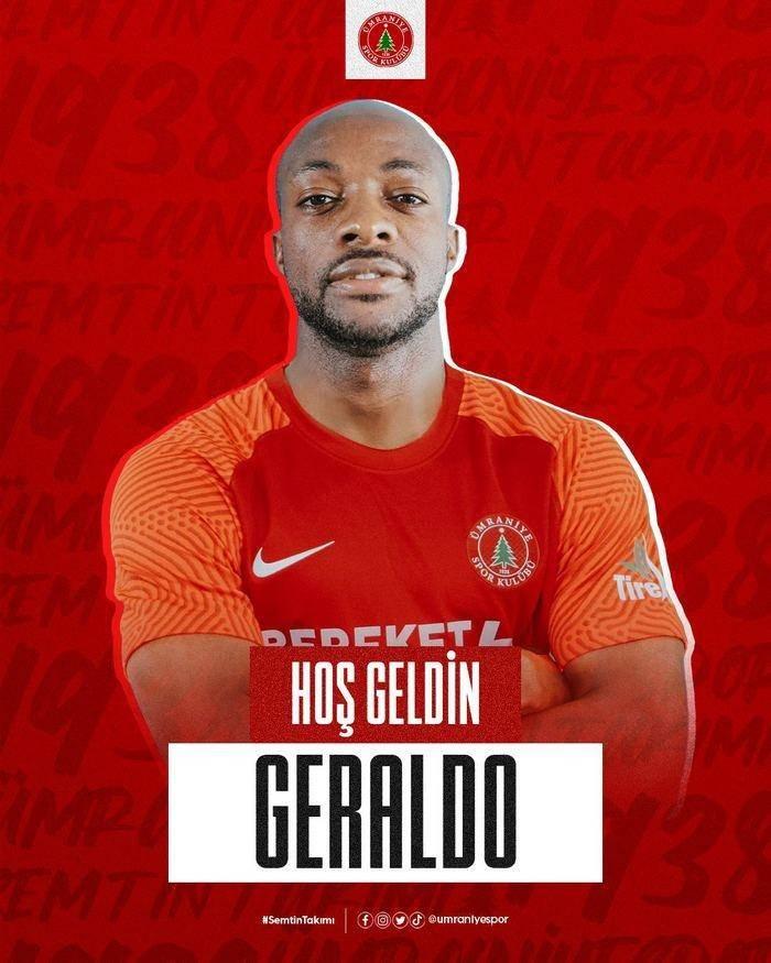 <p>Geraldo</p>

<p>Ankarag&uuml;c&uuml; -> &Uuml;mraniyespor</p>

<p>Bonservis: Bedelsiz</p>
