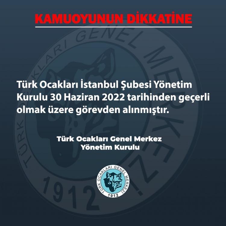 <p>Türk Ocakları Genel Merkezi’nin açıklamasında şu ifadeler yer aldı:</p>
