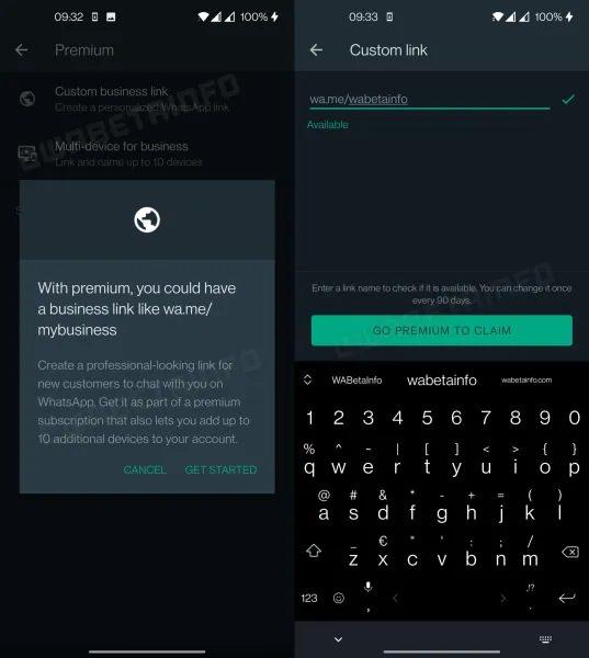 <p>WhatsApp Premium - Bu güncelleme bireysel kullanıcılara değil, Business kullanıcılarına yönelik. Premium ile işletmeler 10 adede kadar cihaz üzerinden aynı WhatsApp hesabını kullanabilecek ve bunları yeniden adlandırabilecek. Ayrıca her müşteriye özel bağlantı oluşturabilecek.</p>