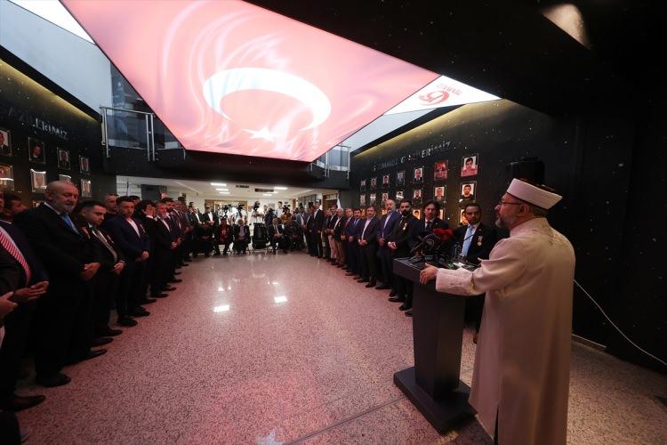 <p>Program, şehitler için dua edilmesiyle sona erdi.</p>