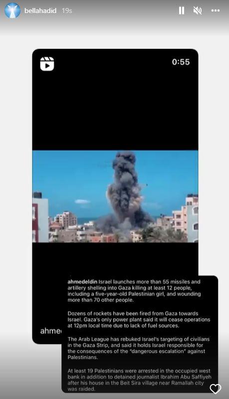 <p><span style="color:#000000"><strong>3 gündür aralıksız devam eden saldırılar için de susmayı reddeden Hadid, son olarak "Savaşı normalleştirmenin ve sağlamlaştırmanın her alanda suç" olduğuna dair ardı ardına paylaşımlarda bulunuyor. </strong></span></p>
