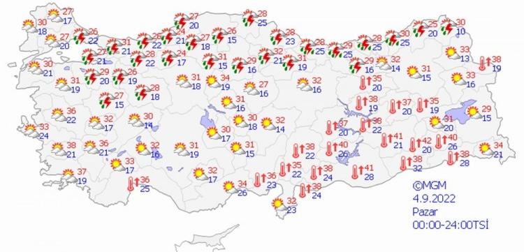 <p><strong>SICAKLIKLAR DÜŞÜYOR</strong></p>

<p>Yurdun doğu kesimlerinde mevsim normallerinin 4 ila 6 derece üzerinde batı kesimlerinde ise mevsim normalleri civarında seyreden hava sıcaklıkları, hafta başından itibaren düşmeye başlacak ve yaklaşık bir hafta sürecek. </p>

