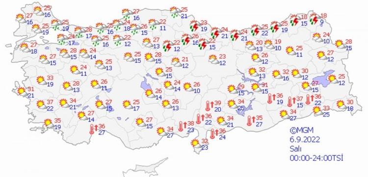 <p>Orta ve Doğu Karadeniz kıyılarında beklenen yağışların yarın ve hafta başında kuvvetli olacağı tahmin ediliyor.</p>
