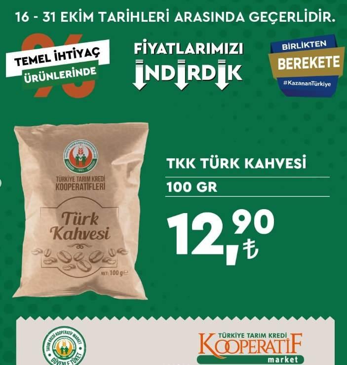 <p>TKK Türk Kahvesi<br /> <br /> 100 gr - 12,90 TL</p> 