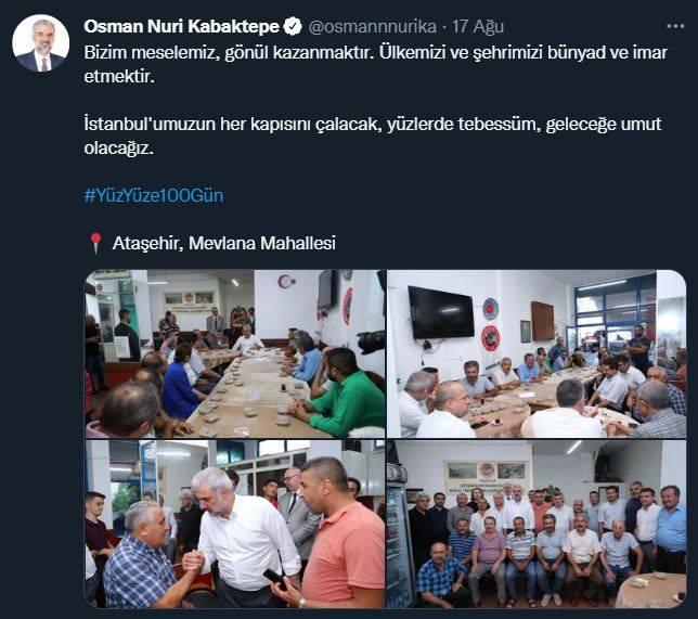 <p>"Hiçbir ayırım yapmadan 30 bin sivil toplum kuruluşu belirledik. Bunların 7 binini ziyaret ettik. Ramazan ayında İstanbul'da 139 bin evde iftar yaptık " diye konuşan Kabaktepe, İstanbul halkından çok olumlu tepkiler aldıklarının altını çizdi.</p>
