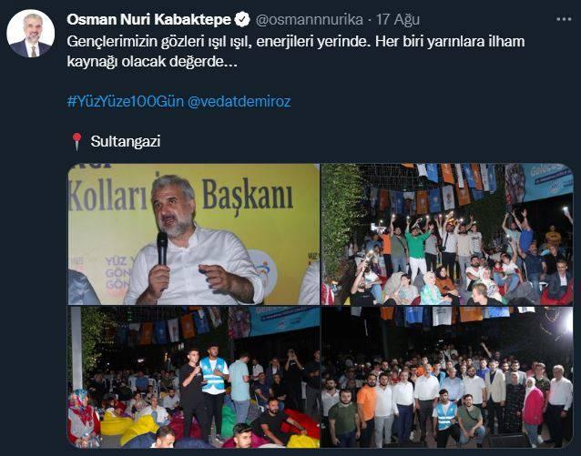 <p>"Seçmende 'Tayyip Erdoğan yeniden kazanacak' inancı var. Oylarımızda hızlı bir artış var. Yarın seçim olsa İstanbul'u kazanırız. Toplumda 'CHP İstanbul'da başarısız' oldu algısı hakim. </p>
