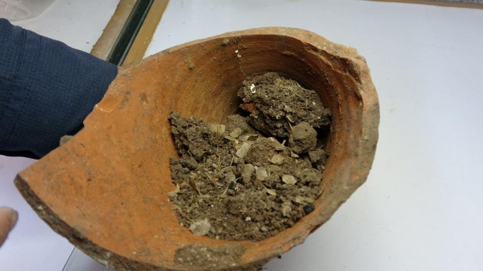 <p>Ağırlıklı olarak inek olmak üzere domuz, keçi ve diğer hayvan kemikleri dikkat çeken çöplükte bir amphora parçası içindeki balık pulları ve kılçık bulundu. </p>