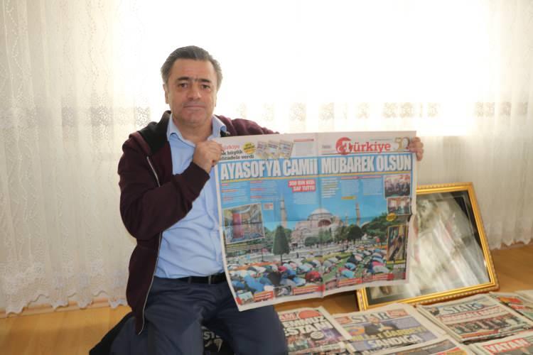 <p> Gazete, dergi, kitap ve broşürleri evinin oturma odasında muhafaza eden Kurucan, aradan 20 yıl geçmesine rağmen Erdoğan’ın yer aldığı gazete ve diğer baskılarının arşivini tutmaya devam ediyor.</p>