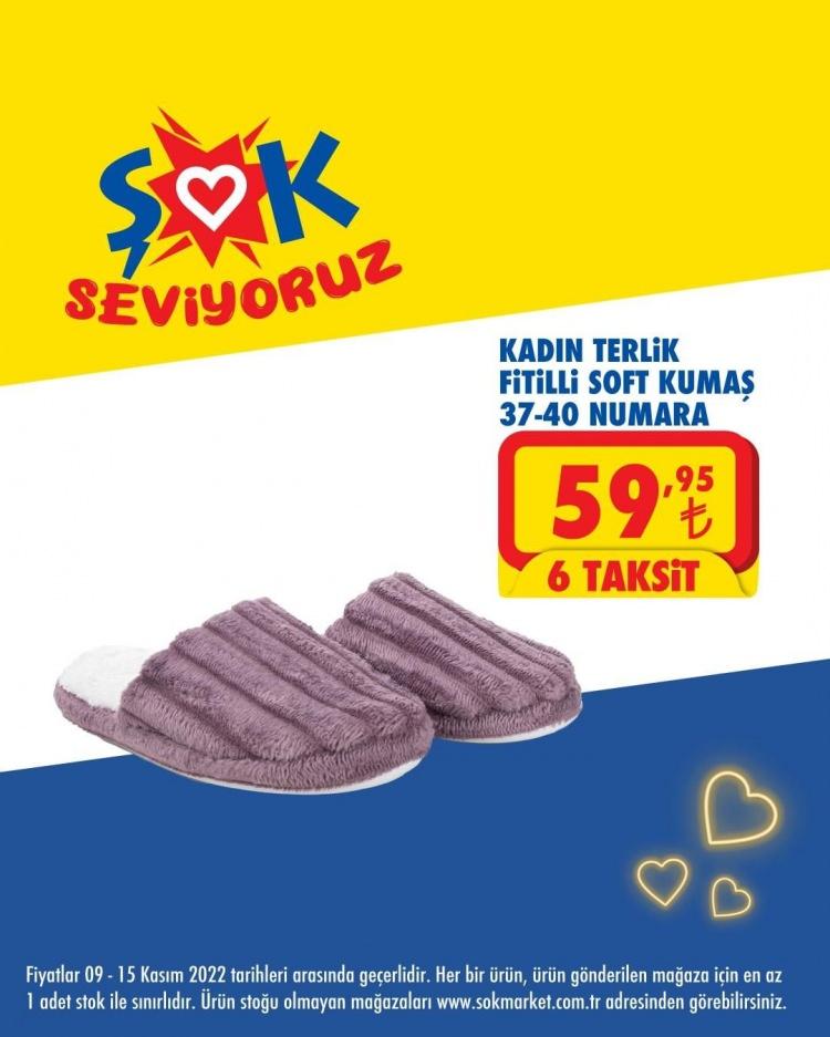<p>Modanın rahatını&nbsp;#ŞOKSeviyoruz! Kadın/erkek pijama ve kadın terlik alışverişinizi ister ŞOK&rsquo;tan ister Cepte ŞOK&rsquo;tan yapın, her alışverişte paranızı artırın.&nbsp; Fiyatlar 9 - 15 Kasım 2022 tarihleri arasında ge&ccedil;erlidir.&nbsp;</p>
