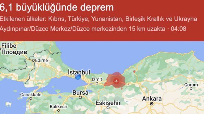 <p><span style="color:#000000"><strong>"6.1 büyüklüğünde deprem. Etkilenen ülkeler: Bulgaristan, Kıbrıs, Türkiye, Yunanistan, Romanya, Birleşik Krallık ve Ukrayna 04:08"</strong></span></p>