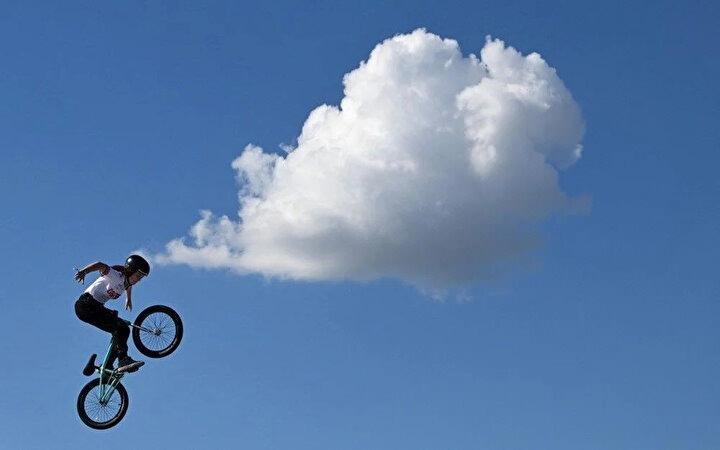 <p>Britanyalı Sasha Pardoe, 12 Ağustos 2022'de Almanya'nın güneyindeki Münih'te düzenlenen Avrupa Bisiklet Şampiyonası'nda Kadınlar Parkı BMX Bisiklet Serbest Stil etkinliğinde yarışırken.<br />
 </p>
