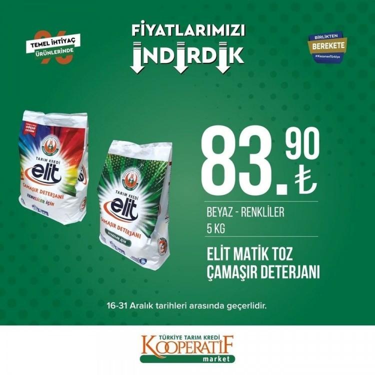 <p>ELİT BEYAZ-RENKLİLER 5 KG 83,90 TL</p>
