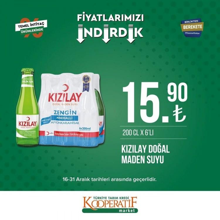 <p>KIZILAY 200CL*6'LI MADEN SUYU 15,90 TL</p>
