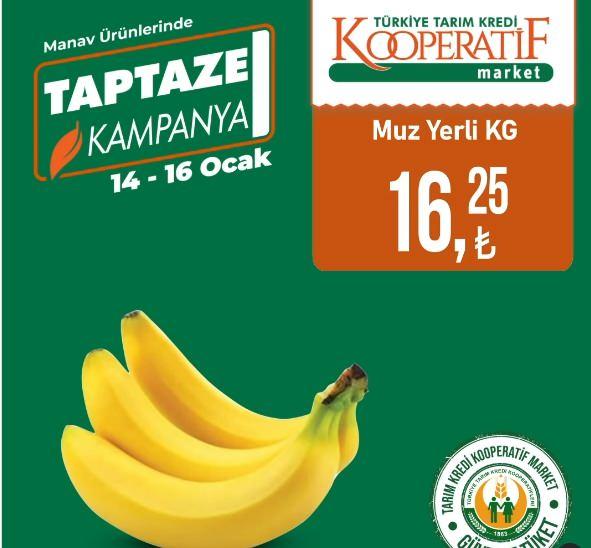 <p>Muz Yerli KG: 16,25 TL</p>