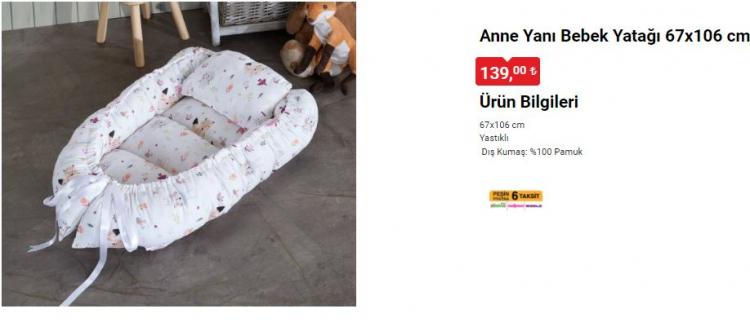 <p>Glass in love Bitki Çayı ve Kahve Demliği 350 ml 99 TL</p>

<p>Bebek Nevresim Takımı 129 TL</p>

<p>Piccolo Mondi Lüks Minderli Mama Sandalyesi 349 TL</p>

<p>Anne Yanı Bebek Yatağı 139 TL</p>
