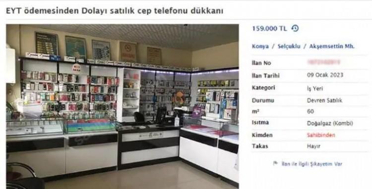 <p>Konut, dükkan ve arsasının yanı sıra cep telefonu veya koşu bandını satılığa çıkaranlar oluyor. Emlak ve ürün satışı yapılabilen sitelerde yüzlerce 'EYT nedeniyle satılık' ilanı yer alıyor. İlanların çoğunda da 'acil' ibaresi bulunuyor.</p>

<p> </p>
