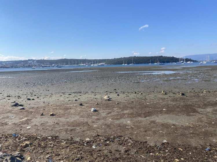 <p>İzmir'in Seferihisar ilçesinde deniz suyu kıyıdan yaklaşık 30 metre çekildi.</p>

