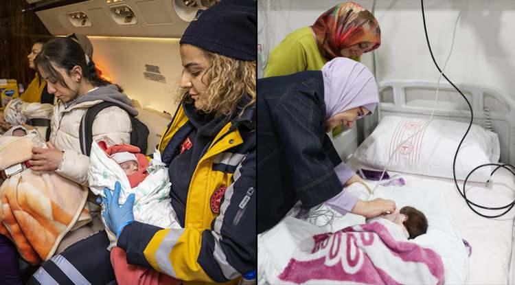 <p><span style="color:#000000"><strong>Kahramanmaraş merkezli depremlerin etkilediği illerden 16 depremzede bebek, Cumhurbaşkanı Recep Tayyip Erdoğan'ın talimatıyla Ankara’nın Etlik Şehir Hastanesi’ne getirilerek tedavi altına alındı. Hastaneye ziyaret eden Emine Erdoğan, bebeklerin sağlık durumlarının iyi olduğunu bildirdi.</strong></span></p>
