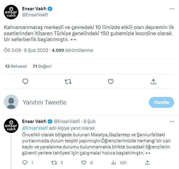 <p><strong>Ensar Vakfı</strong></p>