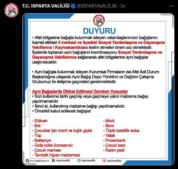 <p><strong>ISPARTA VALİLİĞİ</strong></p>

