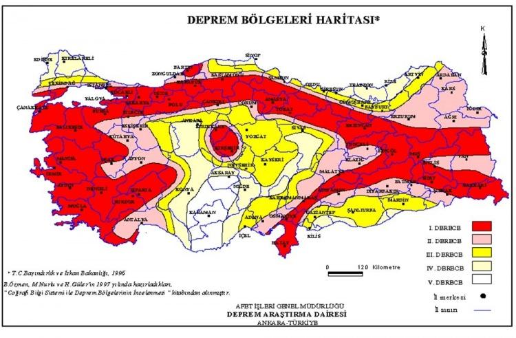 <p>TÜRKİYE DEPREM RİSK HARİTASI</p>
<p> </p>