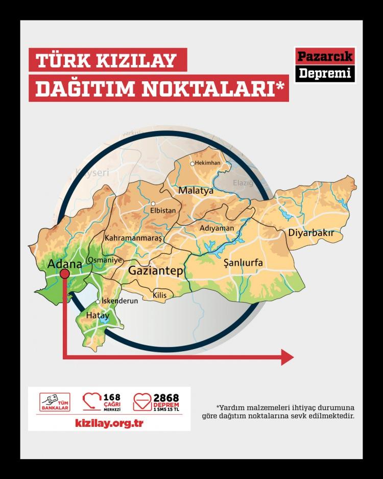 <p>Adana - Dağıtım Noktaları</p>