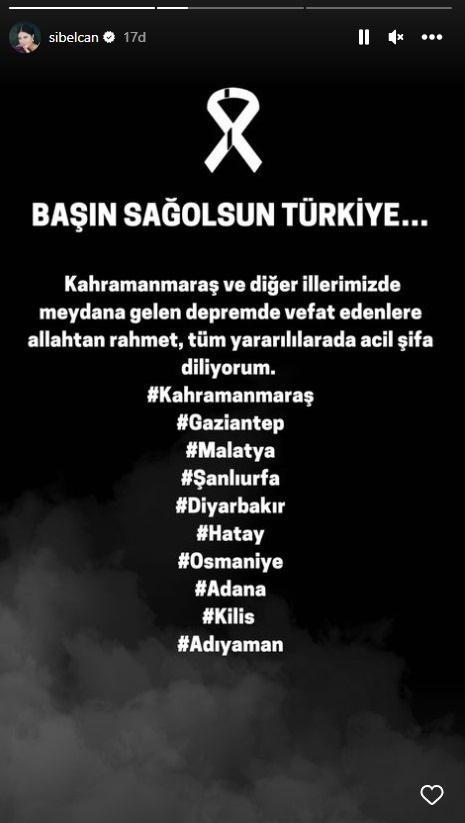 <p><span style="color:#8B4513"><strong>SİBELCAN</strong></span></p>
<p><span style="color:#000000"><strong>Başın sağ olsun Türkiye...</strong></span><a href="https://www.yasemin.com/"><span style="color:rgb(255, 255, 255)"><strong>(Yasemin.com)</strong></span></a></p>