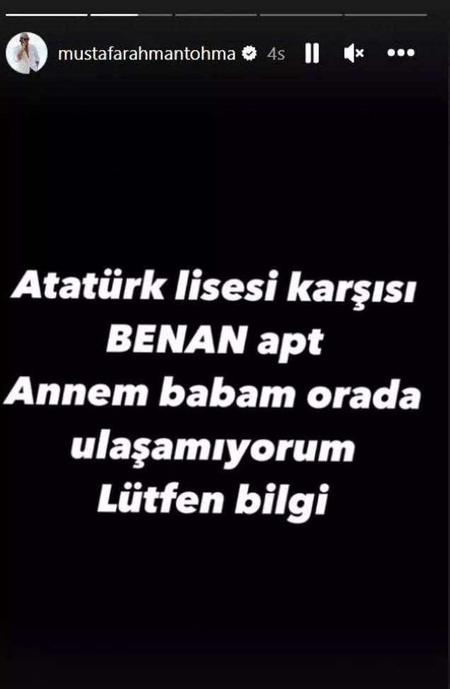 <p><span style="color:#4B0082"><strong>Eski model </strong></span><span style="color:#8B4513"><strong>Muftafa Tohma</strong></span><span style="color:#4B0082"><strong>, Hatay'daki anne ve babasına ulaşamadığını kaydederek yardım istedi.&nbsp;</strong></span><a href="https://www.yasemin.com/"><span style="color:rgb(255, 255, 255)"><strong>(Yasemin.com)</strong></span></a></p>
