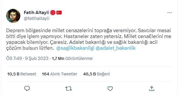 <p>İşte, Fatih Altaylı'nın o paylaşımı...</p>
