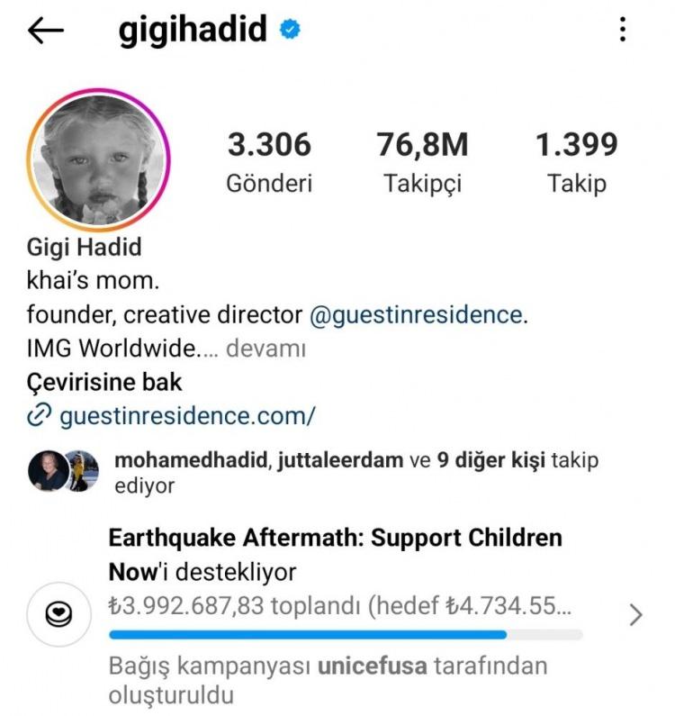 <p>Filistin kökenli gayrimenkul geliştiricisi Mohammed Hadid ile model kızları Gigi ve Bella Hadid Türkiye’ye destek olabilmek için sosyal medya hesaplarından takipçilerine Kahramanmaraş ve 10 ili kapsayan depremzedelere yardım edebilmek için çağrıda bulundular.</p>