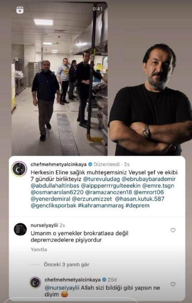 <p><span style="color:#800000"><strong>Sahra mutfağından bir paylaşım yapan Mehmet Şef'e bir takipçi "Umarım o yemekler bürokratlara değil depremzedelere pişiyordur" yazınca ünlü şef çıldırdı.</strong></span></p>