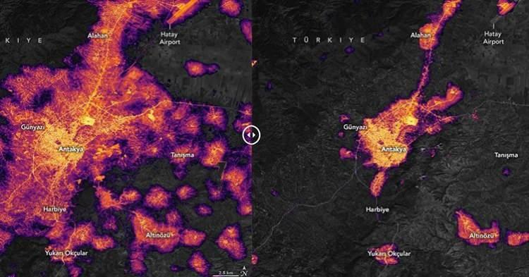<p>6 Şubat'ta Kahramanmaraş'ta meydana gelen depremler, yabancı uzmanlar tarafından araştırılmaya devam ederken NASA'dan dikkat çeken görüntüler geldi. NASA yeni uydu görüntüleri paylaşarak 'asrın felateti'nin boyutunu gözler önüne serdi.</p>