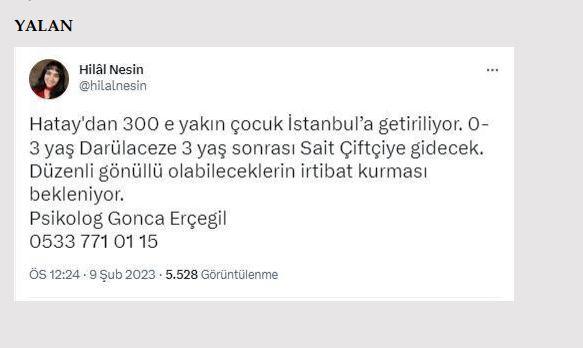 <p><strong>Darülaceze Başkanlığı, deprem bölgesinden gelen çocuklarla ilgilenecek gönüllü anne ya da abla olabilecek vatandaşlar arıyor.</strong></p>

<p><strong>GERÇEK </strong>Depremzede çocuklar ve koruma altındaki mevcut çocukların tüm bakım ve ihtiyaçları Darülaceze Başkanlığı tarafından karşılanmaktadır. Aile ve Sosyal Hizmetler Bakanlığı ve Darülaceze Başkanlığı, koordineli şekilde çalışmalarını yürütmektedir. Darülaceze Başkanlığı tarafından herhangi bir gönüllü annelik veya ablalık çağrısında bulunulmamıştır. Kurum yalnızca ayni ve nakdi bağış kabul etmektedir.</p>
