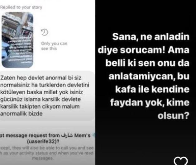 <p><strong>"Sana ne anladın diye soracağım ama belli ki sen onu da anlatamayacaksın, bu kafa ile kendine faydan yok kime olsun" <span style="color:#000000">diyerek tepkisini gösterdi.</span></strong></p>
