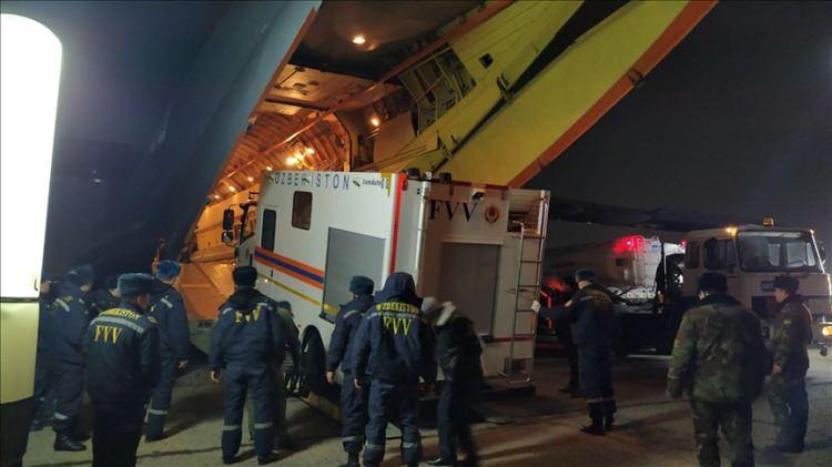 <p><strong>&Ouml;zbekistan</strong></p>

<p>Arama-kurtarma personeli: 180</p>

<p>İnsani yardım: 270 ton&nbsp;</p>

<p>Sahra Hastanesi: 1</p>

<p>Sağlık personeli: 71</p>
