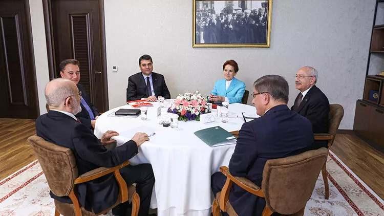 <p>En başından beri Kemal Kılıçdaroğlu'nun Cumhurbaşkanlığı seçimlerinde aday olmasına karşı olan İYİ Parti Genel Başkanı Meral Akşener, 6'lı masa  ortaklarıyla yapılan son toplantı sonrası diğer partilerin Kılıçdaroğlu'na desteğini açıklamasıyla masadan ayrıldı. </p>

<p> </p>
