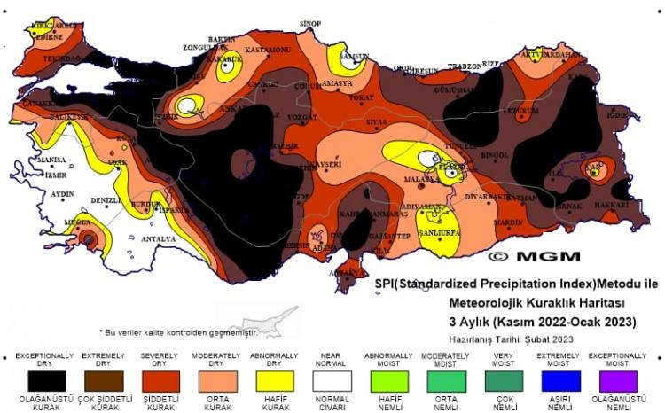 <p>Güncel kuraklık haritasında risk artarken; son 6 ayda Ordu, Giresun, Trabzon, Rize, Gümüşhane ve Bayburt'ta ‘şiddetli kuraklık’tan, ‘çok şiddetli kuraklık’ düzeyine geçildi. Türkiye’nin en çok yağış alan ili konumundaki Rize ve çevre iller Gümüşhane ve Bayburt, 'orta kuraklık'tan 'olağanüstü kuraklığa' geçerken, Trabzon'un da 'şiddetli kuraklık’tan ‘çok şiddetli kuraklığa’ seviyesine yükseldiği dikkat çekiyor.</p>
