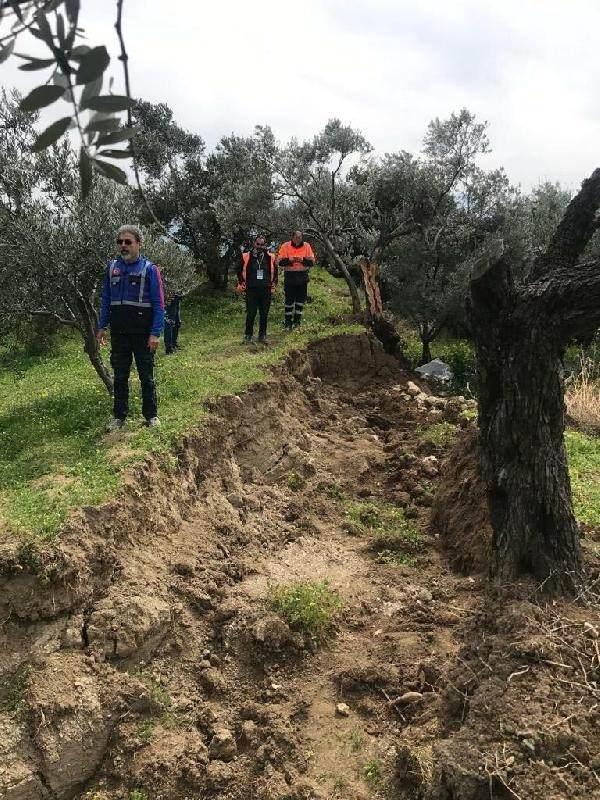 <p>İzmir'deki Dokuz Eylül Üniversitesi'nin (DEÜ) Deprem Araştırma ve Uygulama Merkezi (DAUM) Müdürü ve Jeoloji Mühendisliği Bölümü Öğretim Üyesi Prof. Dr. Hasan Sözbilir, Hatay'ın Samandağı ilçesi Çubuklu köyünde ikiye bölünerek, bir parçası 10 metre yer değiştiren zeytin ağacı ile ilgili hareketliliğin fay kaynaklı olmadığını söyledi.</p>
