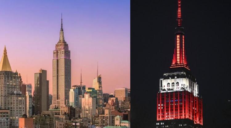 <p><span style="color:#FF0000"><strong>New York'un ikonik binası Empire State, Türkiye'de yaşanan deprem felaketinin ardından beyaz ve kırmızı renklere büründü. Türkiye'nin New York Başkonsolosluğu ve New York'taki THY ofisinin girişimleriyle aydınlatılan binada, sosyal medyada büyük yankı uyandırdı.</strong></span></p>
