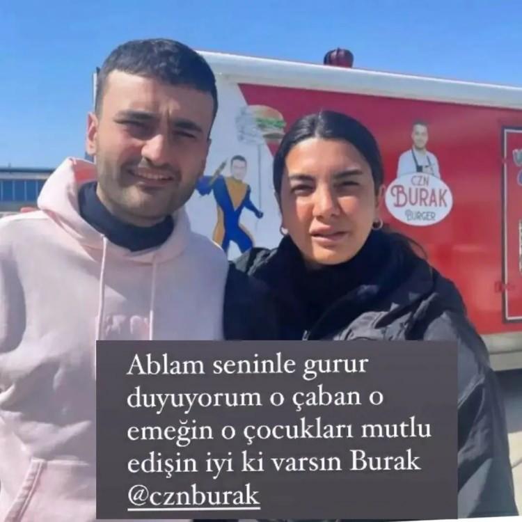 <p><em><span style="color:#8B4513"><strong>"Ablam seninle gurur duyuyorum o çaban, o emeğin, o çocukları mutlu edişin, iyi ki varsın Burak."</strong></span></em></p>