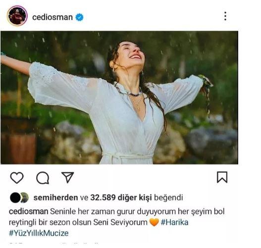 <p><strong>Eşinin dizide çekilmiş bir fotoğrafını yayınlayan Cedi Osman, "Seninle her zaman gurur duyuyorum her şeyim.</strong></p>
