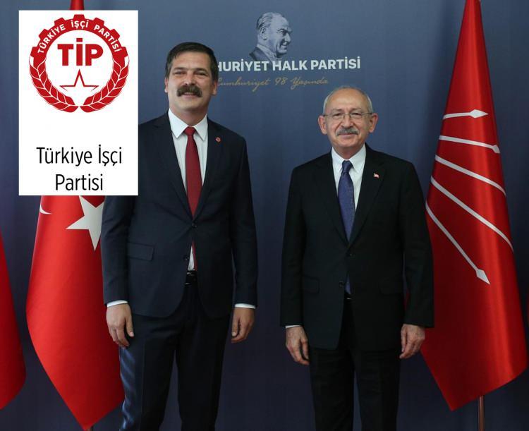 <p>Türkiye İşçi Partisi (TİP) Genel Başkanı ve milletvekili Erkan Baş,Cumhuriyet Halk Partisi (CHP) lideri Altılı Masa'nın ortak adayı Kemal Kılıçdaroğlu’nu 14 Mayıs’ta yapılacak seçimlerde cumhurbaşkanı adayı olarak belirlemesinin ardından Kılıçdaroğlu’nu ilk tebrik eden siyasi liderlerden biri oldu.</p>
