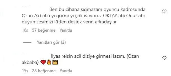 <p><span style="color:#8B4513"><strong>İşte Oktay Kaynarca'ya gelen Ozan Akbaba yorumlarından bazıları:</strong></span></p>
<p> </p>