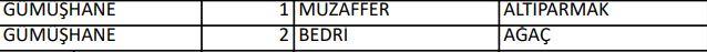 <p>İYİ PARTİ GÜMÜŞHANE MİLLETVEKİLLERİ ADAYLARI</p>
