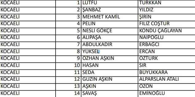 <p>İYİ PARTİ KOCAELİ MİLLETVEKİLLERİ ADAYLARI</p>
