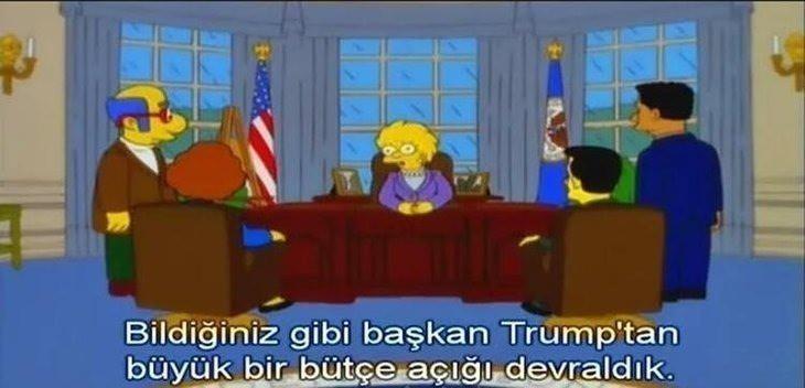 <p><strong>Simpsons'a göre de Trump'tan sonra Amerika'nın başkanı bir kadın olacak.</strong></p>
