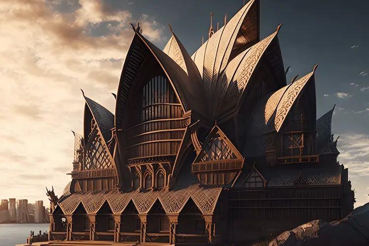 <p>SYDNEY OPERA BİNASI</p>
<p> </p>
<p>Sydney Opera Binası, Tudor Mimarisiyle Yeniden Tasarlandı<br />
Avustralya'nın belki de en ikonik binası olan Sidney Opera Binası'nın inşasının 7 milyon dolara mal olacağı tahmin ediliyordu, ancak tam olarak inşa edildiğinde 102 milyon dolara mal oldu. Binayı tasarlayan Danimarkalı mimar, proje için açılan yarışmayı kazandı ve etkileyici yapısı o zamandan beri UNESCO'nun Dünya Mirası Listesi'ne eklendi.</p>